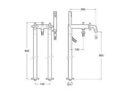 Roca Loft - Vrijstaande Badkraan, Chroom A5A2743C00 -AquaKranen Verkoop 000173dd38a8ab2c5728abe6