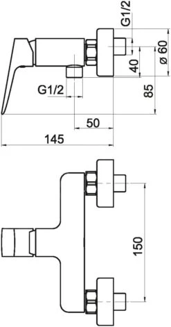 Novaservis Nobless Ego - Douchekraan, Chroom 43061/1,0 -AquaKranen Verkoop 01c6af66f9c2f1ed5b8cb370