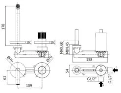 Paffoni Jo - Inbouw Wastafelkraan Incl. Inbouwdeel, 2-gats, Mat Zwart JO105NO70 -AquaKranen Verkoop 01eac232aac8214e27e9127b