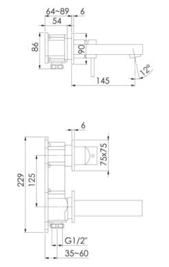 Steinberg 120 - Inbouw Wastafelkraan, 2-gats Installatie, Chroom 120 1804 3 -AquaKranen Verkoop 02960699118097febdfcbe9f
