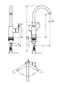 Hansgrohe Rebris S - Wastafelkraan Met Afvoer En Draaibare Uitloop, Mat Zwart 72536670 9 Hansgrohe Rebris S - Wastafelkraan Met Afvoer En Draaibare Uitloop, Mat Zwart 72536670 -AquaKranen Verkoop 02d56cfda78424c35a7b2431