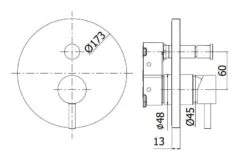 Paffoni Light - Inbouwkraan Voor 2 Uitgangen, Chroom LIGBOX015CR -AquaKranen Verkoop 030db5401ed2c63c122a679d