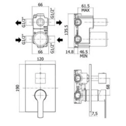 Paffoni West - Inbouw Douchekraan Met Omstelkraan, 2 Functies, Chroom WS018CR -AquaKranen Verkoop 036dd54a467617f6eed87ffa