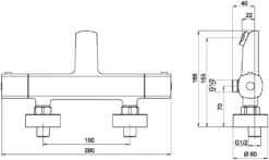 Novaservis Metalia 58 - Badthermostaat, Chroom 58920/1,0 -AquaKranen Verkoop 04db096b5d9cc40f2d31d2f2