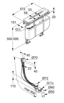 Kludi Rotexa - Set- Afvoergarnituur En Inbouwdeel Voor 3-gats Badrandcombinatie 7880205-00 -AquaKranen Verkoop 0782103146b316ef72013c7f