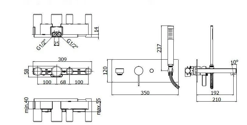 Paffoni Rock - Badkraan Inbouw Met Accessoires En Inbouwdeel, Rvs RO001ST 4 Paffoni Rock - Badkraan Inbouw Met Accessoires En Inbouwdeel, Rvs RO001ST - Afbeelding 2