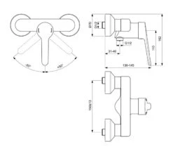 Ideal Standard Ceraplus II - Opbouw Douchemengkraan, Chroom BC118AA -AquaKranen Verkoop 0e1be87f2558e1ed10a73ed1