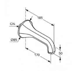 Kludi Adlon - Baduitloop, Chroom 5140705 -AquaKranen Verkoop 0f6dc6e39d5c7cff54528207