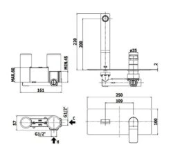 Paffoni Tilt - Inbouw Wastafelkraan Incl. Inbouwdeel, Mat Zwart TI105NO -AquaKranen Verkoop 0fe14e835a1a54c34e3066ff
