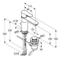 Kludi Objekta - Wastafelkraan XL, Chroom 322600575 -AquaKranen Verkoop 10a7f02477abb0b0c9c376e0