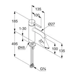 Kludi Bozz - Wastafelkraan, Mat Zwart 382823976 -AquaKranen Verkoop 113e1c5e09181689797171ba