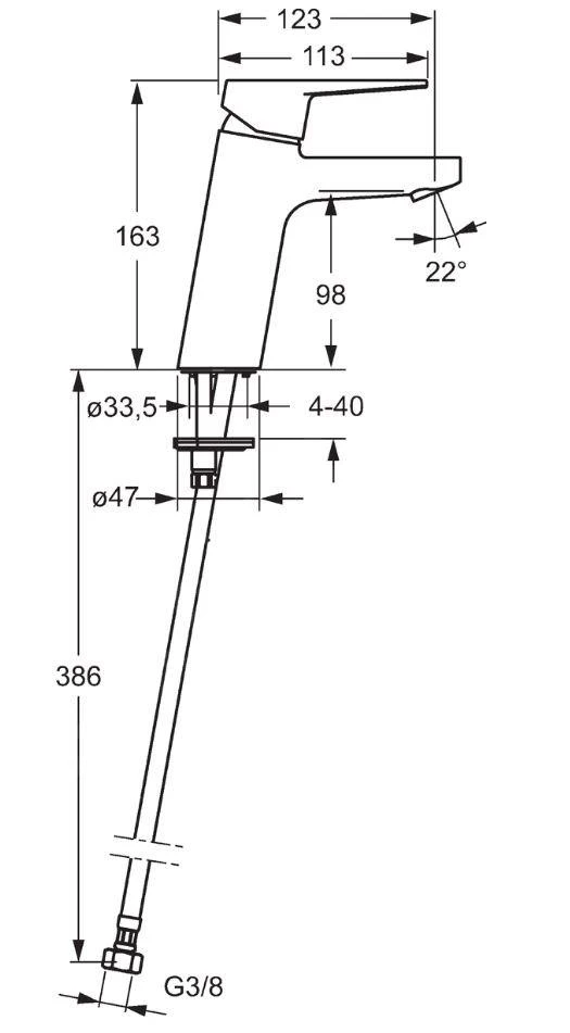 Hansa Twist - Wastafelkraan XL, Chroom 09022283 4 Hansa Twist - Wastafelkraan XL, Chroom 09022283 - Afbeelding 2