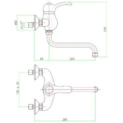 Sapho Kirké - Wastafelkraan, Brons KI15B -AquaKranen Verkoop 151949fa5dd06d54a8a235d2