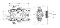 Ideal Standard Archimodule - Inbouwdeel Voor Thermostatische Kraan A1500NU -AquaKranen Verkoop 1647a872027cd130b7119d9c