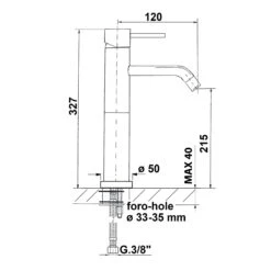 Sapho Reitano Rubinetteria Rhapsody - Wastafelkraan, Chroom 5522L/S -AquaKranen Verkoop 17c225329938ba1b07c01b63