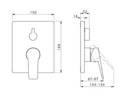 Hansa Twist - Inbouw Badkraan, 2 Functies, Mat Zwart 8984908333 -AquaKranen Verkoop 18d5e05b794e13b8df5c2911