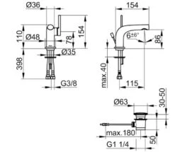Keuco Edition 400 - Wastafelkraan Met Afvoergarnituur, Zwart Chroom Geborsteld 51504130000 -AquaKranen Verkoop 19d70adc2c6065741110c73b
