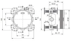 Ideal Standard Active - Easy-Box Basisgarnituur Voor Inbouw Douche- En Badkranen A1000NU -AquaKranen Verkoop 1bed0562c81f74b1f55bc536