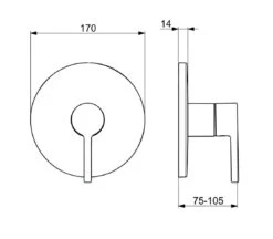 Hansa Vantis - Inbouw Douchekraan, Chroom 82619067 -AquaKranen Verkoop 1ca411d996fc23978c623889