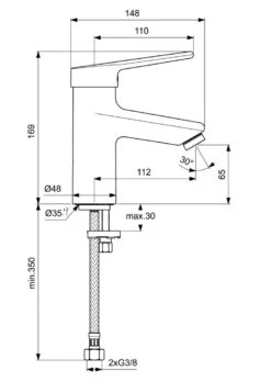 Ideal Standard Ceraplus II - Wastafelkraan, Chroom BC092AA -AquaKranen Verkoop 1deba19a67050f59569554d5