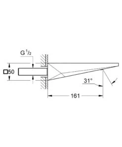 Grohe Allure Brilliant - Baduitloop, Chroom 13299000 -AquaKranen Verkoop 1e72be80fc05b83c60270436