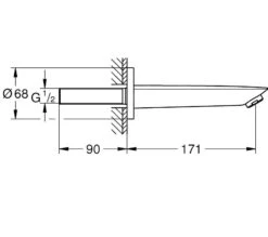 Grohe BauCosmopolitan - Baduitloop, Chroom 13255001 -AquaKranen Verkoop 20a3b99a710cd5ae1fd96ac6