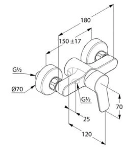 Kludi Pure&Easy - Douchekraan, Chroom 378410565 -AquaKranen Verkoop 22d6acbca97514ca2e001740 1