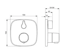Hansa Living - Afdekset Voor Thermostatische Badkraan, Met Omstelkraan Voor 2 Functies, Chroom 81149572 -AquaKranen Verkoop 23c6b0036b07820e20bbf5a1