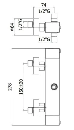 Paffoni Level - Thermostatische Kraan Met Boven En Onder Doucheaansluiting, Chroom LEQ269CR 5 Paffoni Level - Thermostatische Kraan Met Boven En Onder Doucheaansluiting, Chroom LEQ269CR -AquaKranen Verkoop 28dee8babef0f5109503c5ff 1