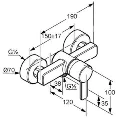 Kludi Zenta - Opbouw Douchekraan, Wit/chroom 388709175 -AquaKranen Verkoop 2a1ac237d1ead72c9fa62a3b