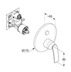 Kludi Balance - Afbouwdeel Voor Inbouwkraan Voor 2 Functies, Chroom 526590575 -AquaKranen Verkoop 2b0d052d37acaf476a5c09df