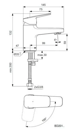 Ideal Standard CeraPlan - Wastafelkraan Piccolo, BlueStart, Chroom BD201AA 7 Ideal Standard CeraPlan - Wastafelkraan Piccolo, BlueStart, Chroom BD201AA -AquaKranen Verkoop 2b8e2d49e1998fba02652941