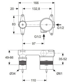 Ideal Standard Active - Basisgarnituur Voor Inbouw Wastafelkraan A5948NU 6 Ideal Standard Active - Basisgarnituur Voor Inbouw Wastafelkraan A5948NU -AquaKranen Verkoop 2d0c5580b7bfa687c73f52aa