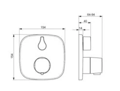Hansa Living - Thermostatische Badkraan Inbouw Voor 2 Uitgangen, Chroom 81143572 -AquaKranen Verkoop 2f5cfc38647953428ee28ea1