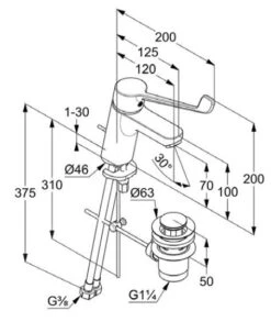Kludi Pure&Easy - Medische Wastafelkraan Met Uitloop, Chroom 372870565 -AquaKranen Verkoop 2fd9d47d5508b95c522598ed