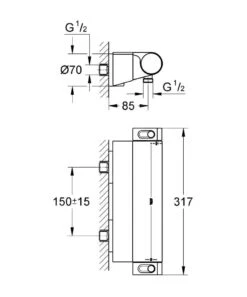 Grohe Grohtherm 2000 - Thermostatische Douchekraan, Chroom 34469001 12 Grohe Grohtherm 2000 - Thermostatische Douchekraan, Chroom 34469001 -AquaKranen Verkoop 2fe874729c18766fc5a60c13