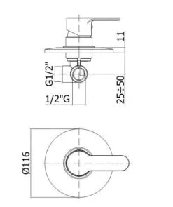 Paffoni Blu - Inbouw Douchekraan Met Inbouwdeel, Chroom BLU010CR -AquaKranen Verkoop 3261eab1799837ee2e53a180