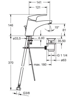 Hansa Mix - Wastafelkraan Met Waste, Chroom 01092283 -AquaKranen Verkoop 363e010434a288b0245e75c2