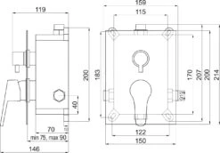 Novaservis Titania Iris New - Inbouwkraan Voor 2 Functies Met Binnenwerk, Chroom BOX94451R,0 -AquaKranen Verkoop 373f78c24000ab76d6f9f5be