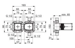Hansa Matrix - Inbouwdeel 44030100 -AquaKranen Verkoop 3849ba77223e69e1e788ee0b