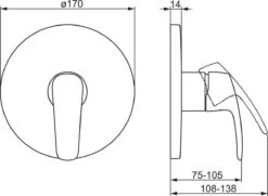 Hansa Pinto - Afdbouwdeel Voor Douchekraan, Chroom 85279183 -AquaKranen Verkoop 399ae28464217809d7b1d774