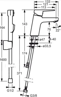 Hansa Twist - Wastafelkraan Met Bidetdouche, Chroom 09302203 -AquaKranen Verkoop 39d5ec30d8b58a5129721309