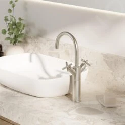 Steinberg 250 - Wastafelkraan Met Waste, Geborsteld Nikkel 250 1550 BN -AquaKranen Verkoop 3a79bf484ddb3aadc05548d3