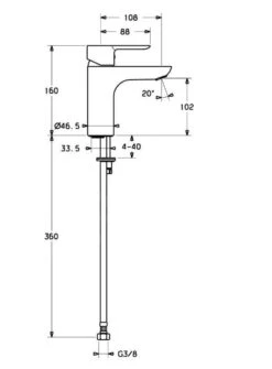 Hansa Ligna - Wastafelkraan, Chroom 06082203 -AquaKranen Verkoop 3c02ddf55310b0291bf3f21d