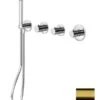 Paffoni Modular Box - Thermostatische Inbouwkraan, Voor 2 Uitgangen, Geborsteld Goud MDE000HGSP
