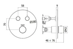 Paffoni Compact Box - Thermostatische Inbouwkraan, Voor 2 Uitgangen, Goud CPT018HG 6 Paffoni Compact Box - Thermostatische Inbouwkraan, Voor 2 Uitgangen, Goud CPT018HG -AquaKranen Verkoop 3da4d0158b421247cc4d9d36