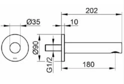 Keuco IXMO - Baduitloop, Aluminium 59545170101 -AquaKranen Verkoop 3e55a3465ea66fbd36aa35cc