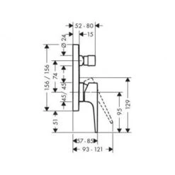 Hansgrohe Metropol - Eengreeps Badmengkraan Afbouwdeel Met Zekerheidscombinatie, Chroom 74546000 -AquaKranen Verkoop 3ea564b3b58f27188a0a72e0
