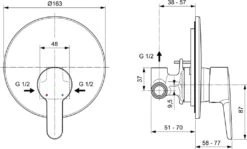 Ideal Standard Sesia - Afdekset Voor Douchekraan, Chroom A6944AA -AquaKranen Verkoop 3eafc5c725a76d26c96ac52f