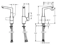 Hansa Twist - Wastafelkraan Met Draaibare Uitloop, Mat Zwart 0955220333 -AquaKranen Verkoop 3fca2dd5ab8971a27336d4b8